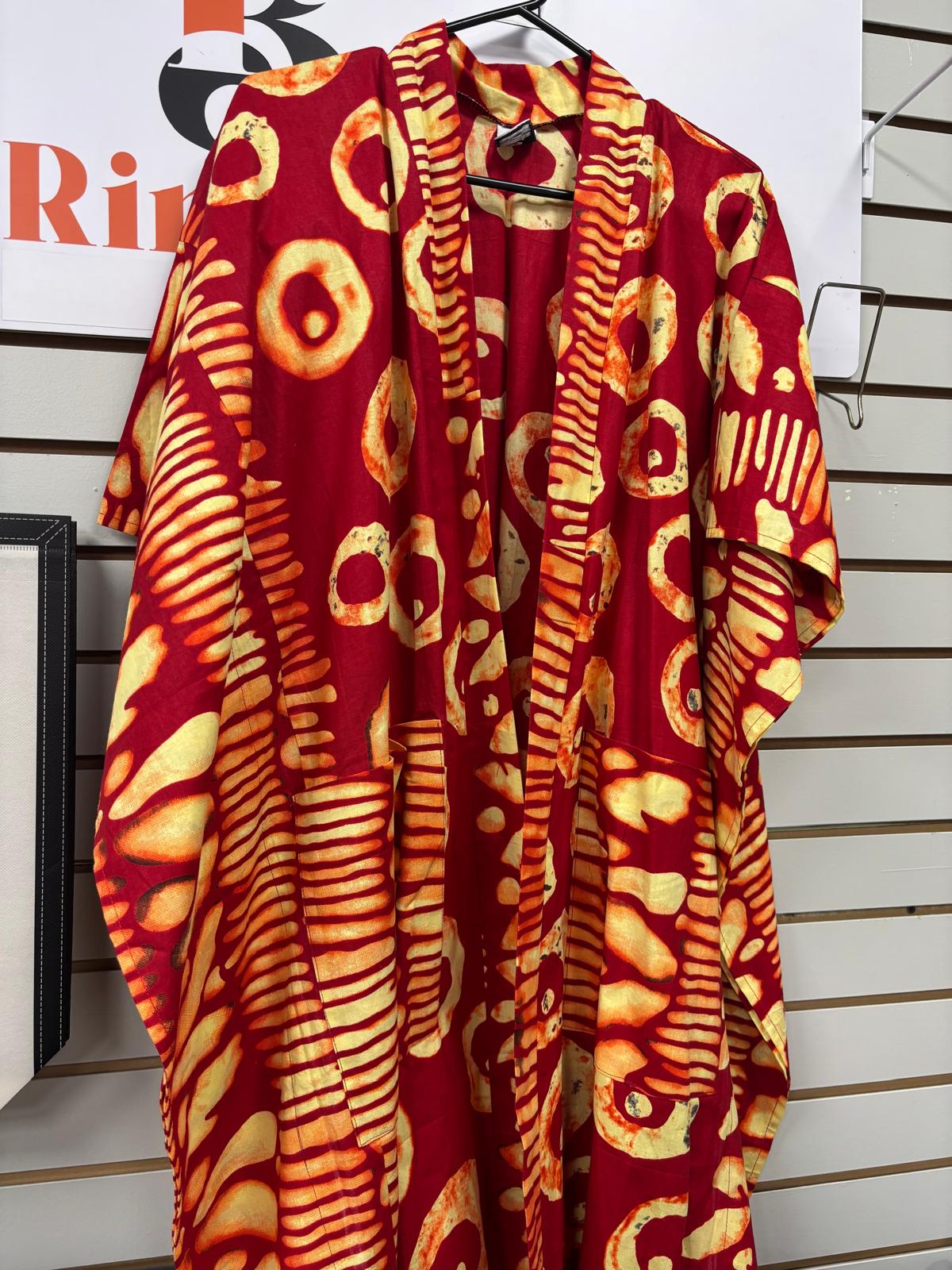 Premium Ankara Kimono Jacket / Robe – Sunburst Gold Luxury