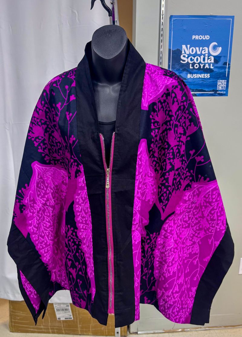 Ankara Tops -Purple Butterfly